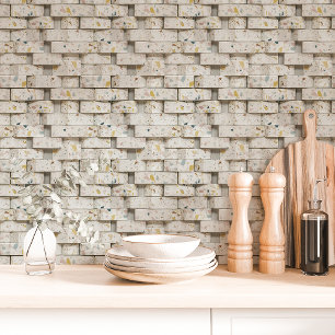 Terrazzo Baksteenpatroon Behang