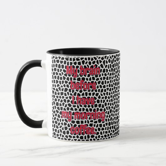 Terrazzo-Black-Funny Mug pour toxicomane (Gauche)