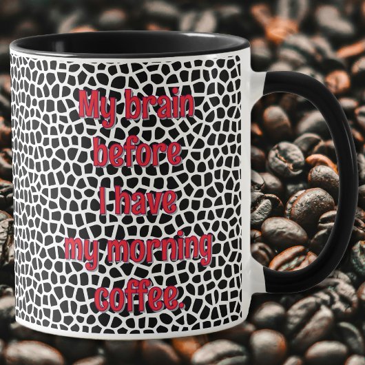 Terrazzo-Black-Funny Mug voor Koffieverslaafde Mok