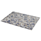 Terrazzo - Blue Agate en goud op marmer #1 Snijplank (Hoek)