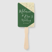 Terrazzo Bold Esmeralda Meerkleurig Abstract Handwaaier (Voorkant)