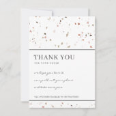 TERRAZZO CERAMIC PATTERN BEDRIJF LOGO BEDANKKAART (Voorkant)