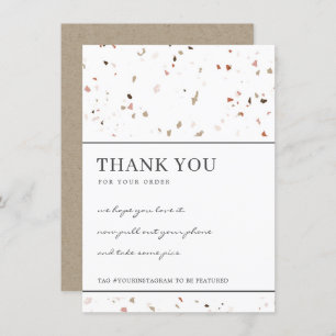 TERRAZZO CERAMIC PATTERN BEDRIJF LOGO BEDANKKAART