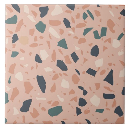 Terrazzo Ceramic Tile Tegeltje (Voorkant)