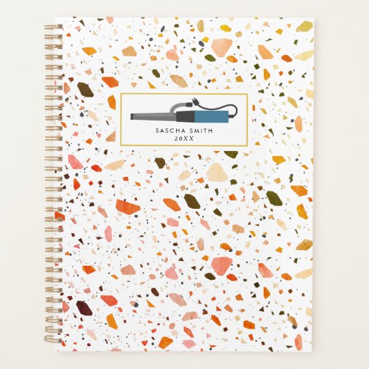 Terrazzo Curling Iron Cosmetoloog Salon Hair Planner (Voorkant)