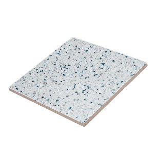 Terrazzo Elegant Blauwgroen Blauw Groen Grijs Retr Tegeltje