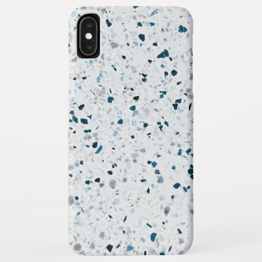 Terrazzo Elegant Blauwgroen Blue Green White Grey Case-Mate iPhone Case (Achterkant)