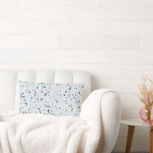 Terrazzo Elegant Blauwgroen Blue Green White Grey Kussen