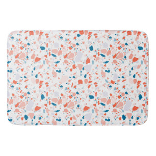 Terrazzo gepatterde badmat roze en blauw