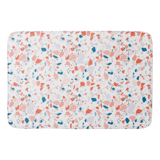 Terrazzo gepatterde badmat roze en blauw (Voorkant)