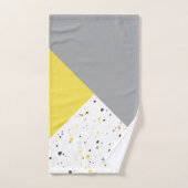 Terrazzo gris jaune moderne (Serviette à main)