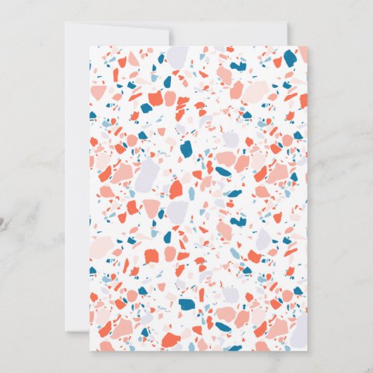 Terrazzo Hand getrokken Custom Bar Bat Mitswa Kaart (Achterkant)