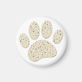Terrazzo Hond Pawprint Patroon Kunst Magneet (Voorkant)