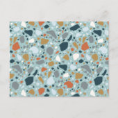 Terrazzo in blauw briefkaart (Voorkant)