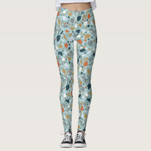 Terrazzo in blauw leggings