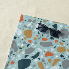 Terrazzo in blauw strandlaken