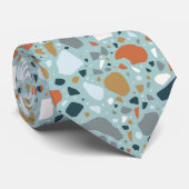 Terrazzo in blauw stropdas (Opgerold)