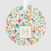 Terrazzo Kleurrijke Architecturale INITIAAL Design Ornament (voorkant)