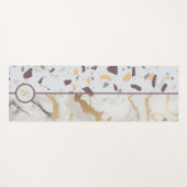 Terrazzo Marmeren Patroon Aangepaste Initialen Yogamat (Voorkant (horizontaal))