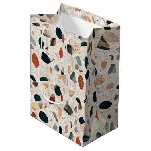 Terrazzo Medium Cadeauzakje (Voorkant Gekanteld)