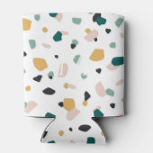 Terrazzo Monogram Green Oranje Pink Black Pattern Blikjeskoeler (Achterkant)