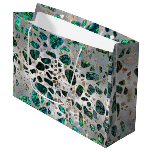 Terrazzo - Mosaic Abalone Pearl en Gold #1 Groot Cadeauzakje (Voorkant Gekanteld)
