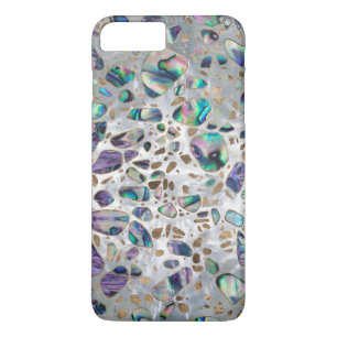 Terrazzo - Mosaic Abalone Pearl en Gold #3 iPhone 8 Plus / 7 Plus Hoesje