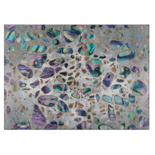 Terrazzo - Mosaic Abalone Pearl en Gold #3 Snijplank
