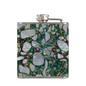 Terrazzo - Mosaic Abalone Pearl en Gold #5 Heupfles (Achterkant)