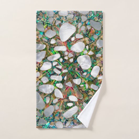 Terrazzo - Mosaic Abalone Pearl en Gold #6 Bad Handdoek (Handdoek)