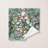 Terrazzo - Mosaic Abalone Pearl en Gold #6 Bad Handdoek (Wasdoekje)