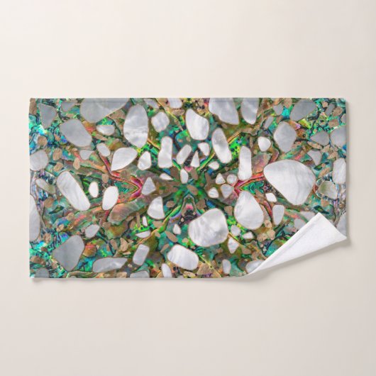Terrazzo - Mosaic Abalone Pearl en Gold #6 Bad Handdoek (Handdoek)