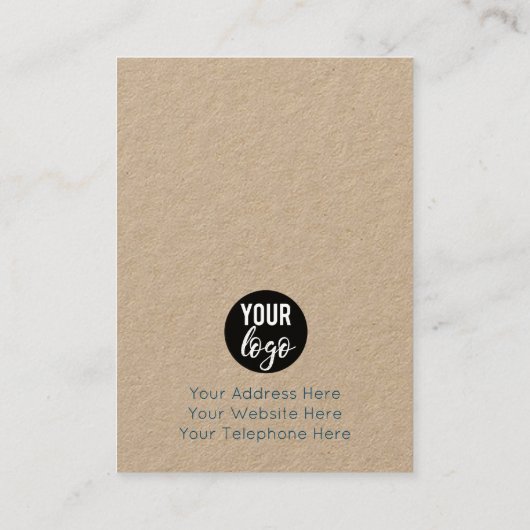 Terrazzo Mosaic Blue 3 Stud Earning Display Card Visitekaartje (Achterkant)