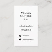 Terrazzo motif cartes de visite noir blanc (Dos)