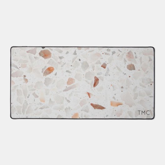 Terrazzo Natural Earth Tones INITIALS Bureau Décor (Recto)