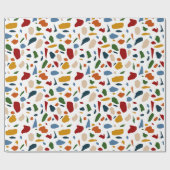 Terrazzo patroon kleurrijk cadeaupapier (Vlak)