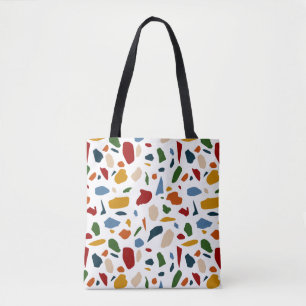Terrazzo patroon kleurrijk draagtas