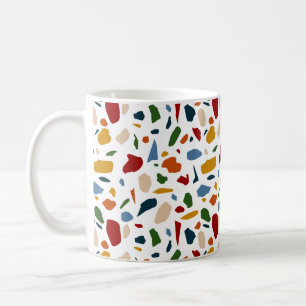 Terrazzo patroon kleurrijk koffiemok