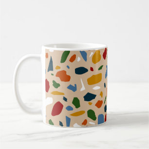 Terrazzo patroon kleurrijk koffiemok
