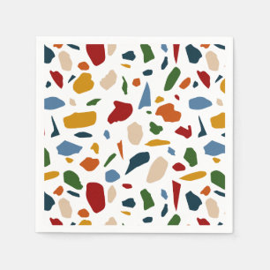 Terrazzo patroon kleurrijk servet