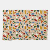 Terrazzo patroon kleurrijk theedoek (Horizontaal)