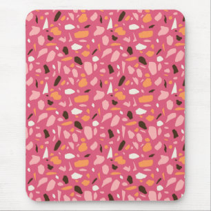 Terrazzo patroon roze muismat