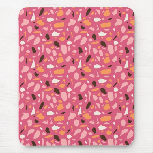 Terrazzo patroon roze muismat (Voorkant)