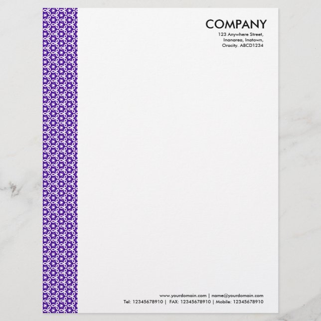 Terrazzo Pattern 03 Violet Custom Briefhoofd (Voorkant)