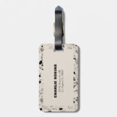 Terrazzo Pattern Bagagelabel (Achterkant verticaal)