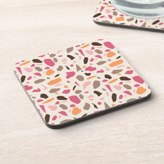 Terrazzo Pattern Bier Onderzetter (Linkerzijde)