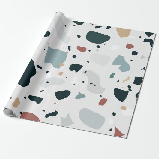 Terrazzo Pattern Cadeaupapier (Uitgerold)