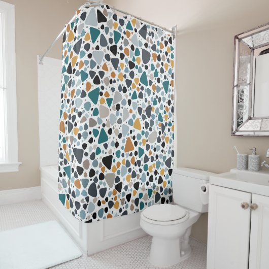 Terrazzo Pattern Douchegordijn (In situ)