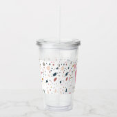 Terrazzo Pattern Pink Apple Teacher Acryl Drinkbeker (Rechts)