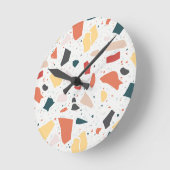Terrazzo Pattern Ronde Klok (Hoek)